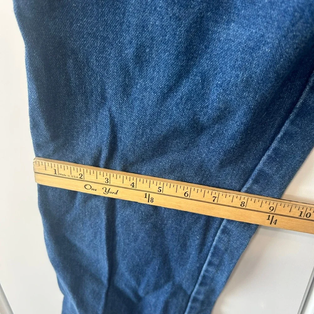 Vintage Wrangler Jeans Womens 12 Average Blue Denim High Rise Straight Leg USA
